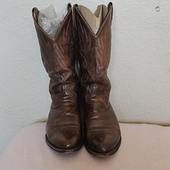 Dan Post Brown Leather Vintage Western Cowboy Boots Mens Size 9 RARE!
