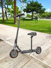 Sigravy E Scooter for adult 350W 19MPH 21Miles Folding with seat,APP commuting