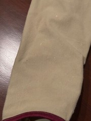 Women’s Devon Aire Beige Knee Patch Pull On Breeches Pants Size 28 M