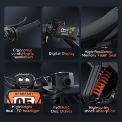 1200W Electric Dirt Bike Adults 70V 20.8Ah Battery Motor Bicycle 38MPH for Adult
