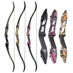 56″ Recurve Bow Carbon Arrows Set 30-50lbs Takedown Archery Target Hunting Shoot