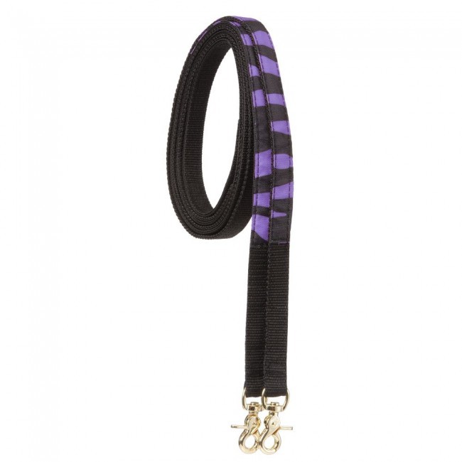 Tough 1 «Purple Zebra» Fun Animal Print Split Reins horse tack equine 43-970