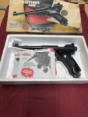 Vintage Crosman Mark II .177 CO2 Pellet Single Shot Target Pistol w/ Orig. Box