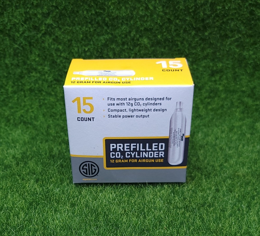 Sig Sauer 15 Count Co2 12 gram Premium Pre-Filled Cylinder Cartridges – AC-12-15