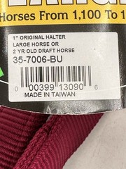 Weaver 1” Original Halter 35-7006-BU Large Horse 1100-1600 Burgundy New Tags