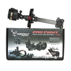 5Pin Compound Bow Sight 4X 6X 8X Lens Carbon Rod 0.019″ Adjustable Archery RH LH