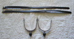 3.5″ CENTAUR SOFT TOUCH ROLLER BALL SPURS W/NEW LEATHER STRAPS