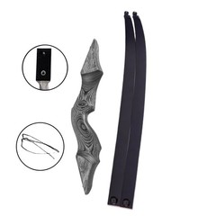 60″ Archery Recurve Bow 25-60lbs Takedown Wood Right Hand Hunting Target Shoting