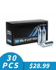 Whipbester 12g CO2 Cartridges 30 Pack for Air Pistols, BB Guns & Air Rifles