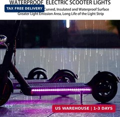 LED Lights for Scooter, 2 Pcs Electric Scooter Strip Light Battery Operated Scoo