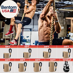 Climbing Rope Gym Workout – 10FT Heavy Duty Jute Thick Ropes for Adults Strength