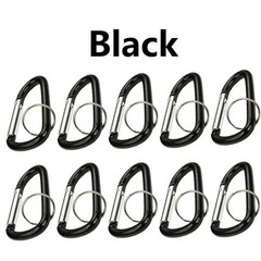 10-50× Aluminum D Shape Spring Clip Snap Key Hook Keychain Buckle USA