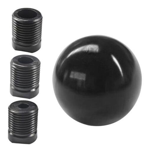 Car Round Ball Gear Shift Knob, Aluminum Alloy Gear Shift Stick Head for Black