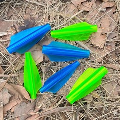 6X 1.75″ Arrow Vanes One-Piece Fletching 7.6mm 6mm 4mm Shaft Archery Bow Hunting