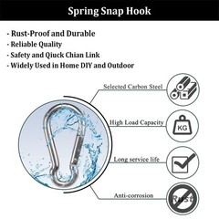 3Inch Safety Spring Snap Hook, Ailengy 5/16I Galvanized Steel 30 Pack, Sliver