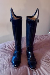 Kingsley London 2 Dressage Boots Riding Equestrian Black Brushed Leather