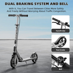 Scooters for Kids 8-12, Teens & Adults – Load 240 LBS, 8-Inch Wheels, Kick Scoot