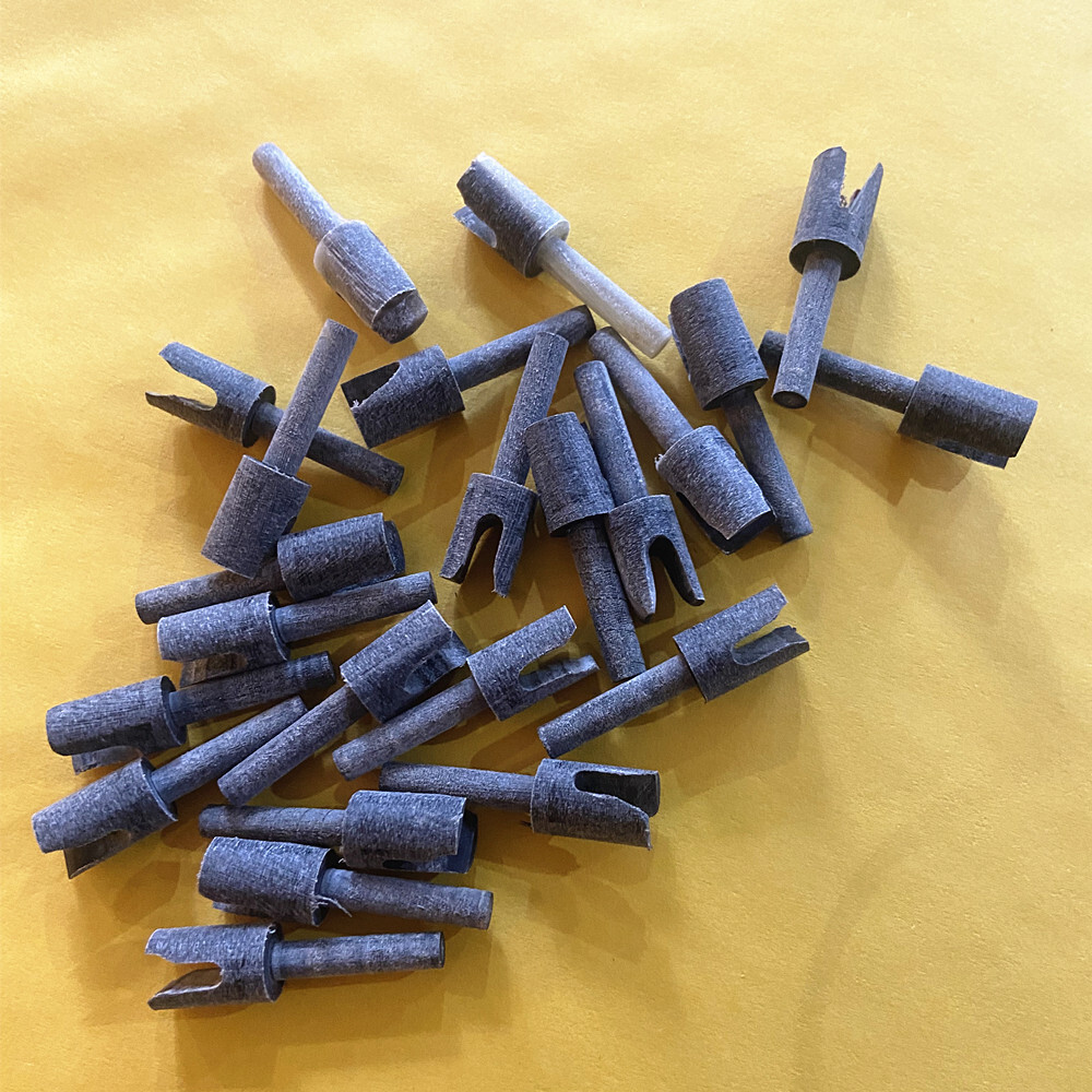 24/36pcs Archery Horn Nock DIY Making Traditional Bamboo Wood Arrows Shooting
