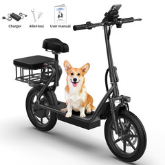 750W Peak Electric Scooter for Adults with Seat, 48V 10.4Ah 22MPH 28 Miles Range