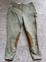 Tailored Sportsman Knee Patch Riding Breech Pants Jodhpurs KHAKI 18 USA MSP $199
