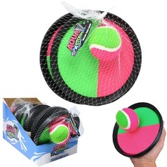 Toss & Catch Game Set 2 Velcro Catch Discs 7.3″ & Ball Outdoor Kids Sports Toy