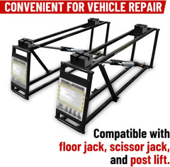 4-Pack Solid Rubber Pinch-Weld Blocks for Auto Lift Jack Stand Protection