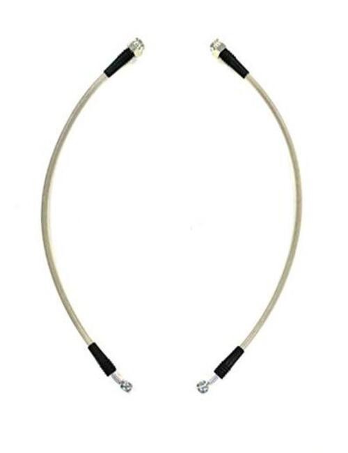 Universal Braided Stainless Brake Hoses Long with 10mm Banjo Hole 18 Inches
