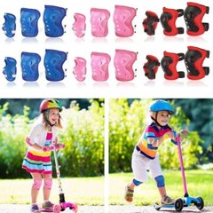 6Pcs/set Kids Knee Pads Wrist Elbow Protectors for Skating Skateboard Biking new