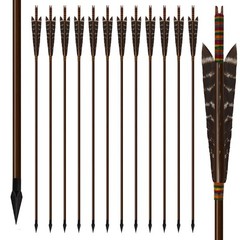 12Pcs 33″ Handmade Bamboo Hunting Arrows Tradition Japanese Kyudo Eagle Feather