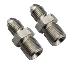 2 Pack Stainless Steel Male Flares -3 AN to M12 x 1.0 – 2 Pack