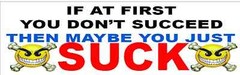 If at first you don’t succeed, maybe you just suck – helmet, mirror sticker