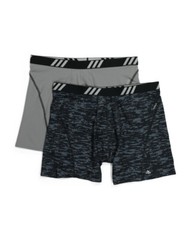 Adidas Men’s Boxer Briefs 2 Pack L 36-38 Black Grey Stretch Performance MSRP$26