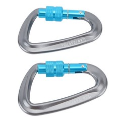 2PCS Compact Locking Carabiners For Outdoor Activities D Shape Popular