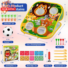 Animal Bean Bag Toss Game Toy Outdoor Toss Game, Family Party Party Supplies for