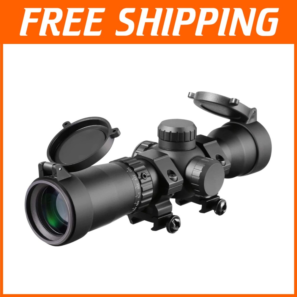 Scope with Rings, 20-100 Yds Ballistic, 300-450 FPS=//