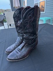 Dan Post, Ostrich Leg Upper, Dark Cherry, 10.5 EW