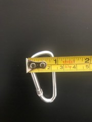 Lot 2″ Silver 50/100 Pcs D Shape Aluminum Carabiner Spring Belt Clip Key Chain