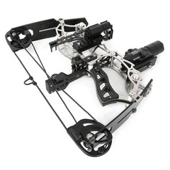 13″ Archery Short-axis Compound Bow Set 15-32lb Adjustable Steel Hunting Target