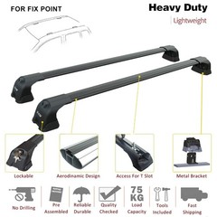 For Porsche Panamera 2009-2016 Roof Rack Cross Bars Fix Point Alu Silver