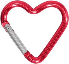 Multi-Color Heart-Shaped Carabiner Clip – Durable Aluminum Gear Attachment