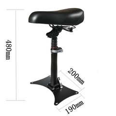 Black Electric Scooter Seat with Spring for RD2 Electric Scooter Accessory Part