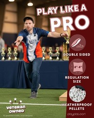 Play Platoon Tournament Series Cornhole Bags Set of 8-4 Red & 4 Blue Bald Eagles