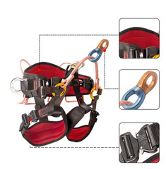 New Climbing Half Body Harness Rope Arborist Saddle Tree Bridge Caving Rescue