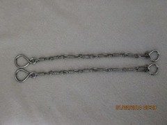 Rein Chains Prod. #BBR-03 –12 inches long, Black, Blue, Patina, Stainless Steel