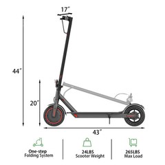 Adults Electric Scooter 20KM Long Range Folding E-Scooter City Safe Commuter APP
