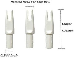 60-Pack Arrow Nocks | 0.246» Inserts for Archery | Multicolor Selection