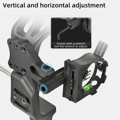 3-Pin 0.019 Fiber Optics Bow Sight with Rheostat Light for Compound Recurve Bow