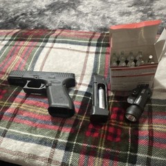 GLOCK 45 CO2 Semi-Automatic Air Pistol with Magazine and Tactical Light