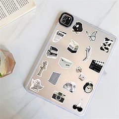 Aesthetic Stickers Black and White Sticker Pack 60PCS, Y2K Sticker for Laptop De