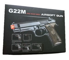 Airsoft Gun G22M Full Metal Zinc Alloy Shell Spring Powered Pistol 230 FPS